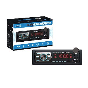 RADIO AUTOMOTIVO MP3 PLYER AM/FM DISPLAY LED ATENDE CHAMADAS PAINEL FIXO KNUP KP-RO904