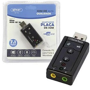 CONVERSOR DE AUDIO DE FONES E MICROFONES P2 DE 2,5MM PARA USB 2.0 HB-T64