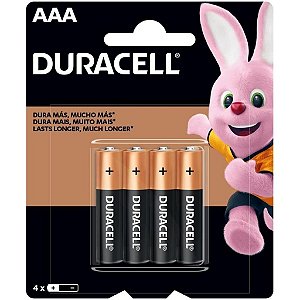 PILHA AAA DURACELL MN2400 CART C/ 4 UNIDADES (CAR/1)