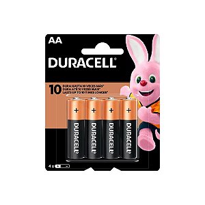 PILHA AA DURACELL MN1500 CART C/ 4 UNIDADES (CAR/1)