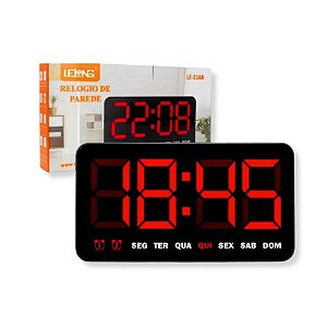 RELOGIO DE LED PARA PAREDE LE-2168