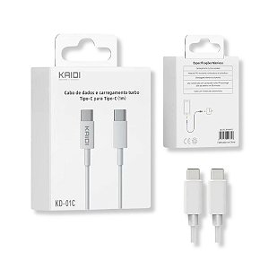 CABO C PARA TIPO C KAIDI CARREGAMENTO TURBO 1M KD-01C