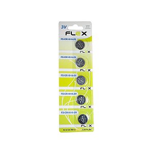 BATERIA TIPO BOTAO ( CARTELA C/ 5 UNID.) MOD.FX.CR1616