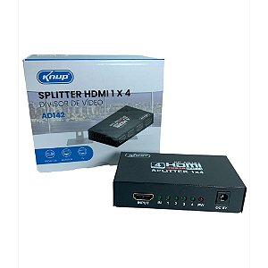 SPLITTER DE VIDEO HDMI 1 ENTRADA X 4 SAIDAS HDMI KP-AD142