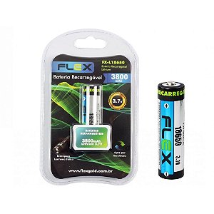 BATERIA RECARREGAVEL, P/ LANTERNA FLEX MOD:18650