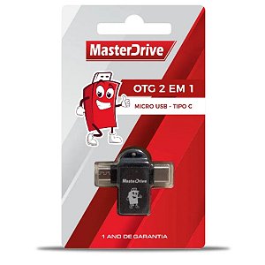ADAPTADOR OTG 2 EM 1 MASTERDRIVE TIPO-C