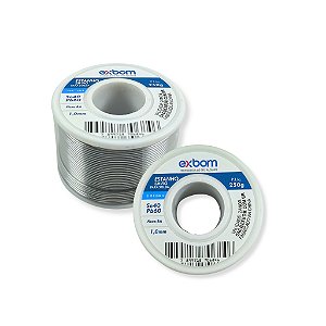 ESTANHO EM FIO CARRETEL SN40% 1,0MM 250g EXBOM EF40-G250M10