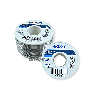 ESTANHO EM FIO CARRETEL SN40%1.5mm com 150G EXBOM