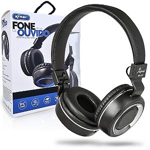 FONE DE OUVIDO HEADPHONE AJUSTAVEL P2 DE 3.5MM KNUP  KP-422