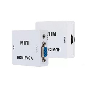 MINI ADAPTADOR DE VIDEO ENTRADA HDMI X SAIDA VGA KNUP KP-AD115