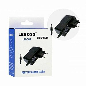 CARREGADOR 110/220VAC SAIDA 12VDC 1,5A - MARCA LEBOSS - LB-564
