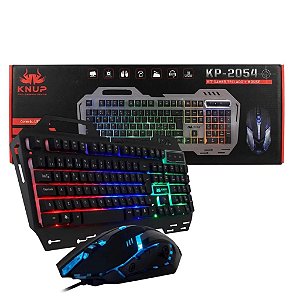 TECLADO GAMER KIT COM MOUSE KNUP KP-2054