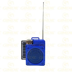 RADIO PORTATIL COM PAINEL SOLAR BLUETOOTH KSST BYZ 02-1038