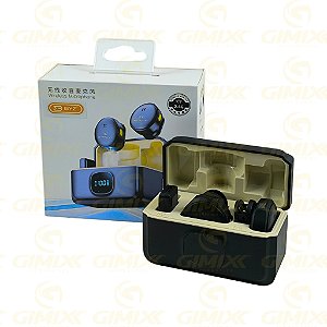 MICROFONE DE LAPELA SEM FIO MAGNETICO PROFISSIONAL USB TIPO C E LIGHTNING F31-TP-2