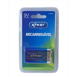 BATERIA 9V KNUP RECARREGAVEL  KP-BT9V