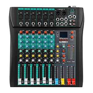 MESA DE SOM DE 6 CANAIS 12V CONEXAO USB, BLUETOOTH - ON-MX03 TTD