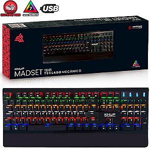 TECLADO MECÂNICO GAMER COM LED KP-TE121