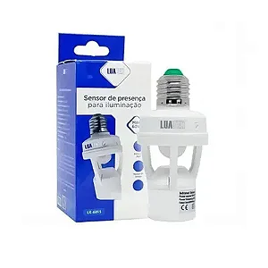 SUPORTE LAMPADA LED COM SENSOR DE PRESENCA LUATEK LK-6015-1