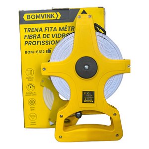 TRENA DE FITA METRICA 50M,FIBRA DE VIDRO BOM-6512
