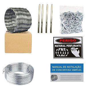KIT CONCERTINA 450MM 10MT 45CM GALVALUME