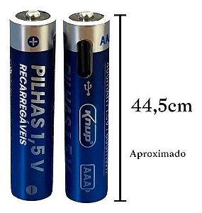 BATERIA DE LITIO RECARREGAVEL 1.5V 2700MAH TIPO AAA KNUP KP-2700AAA