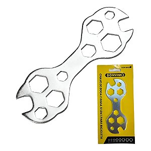 CHAVE DE BOCA E RODA 10 EM 1 DE 8MM A 17MM PARA BICICLETA BOM-1243