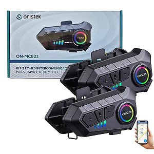 FONES INTERCOMUNICADORES PARA CAPARECE DE MOTO ON-MC822