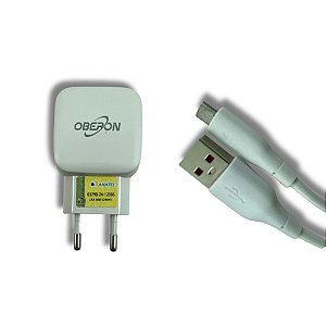 CARREGADOR DE TOMADA COM DUAS PORTAS USB MICRO USB - OR-IC032/M