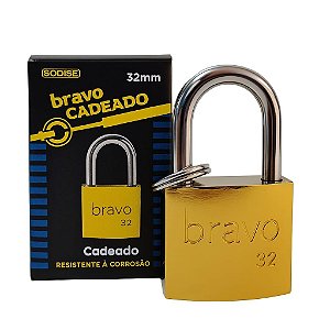 CADEADO BRAVO EMB/CX 32MM