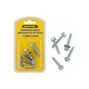 CONJUNTO DE PARAFUSO AUTOBROCANTE 6 UNIDADES BOM-5323