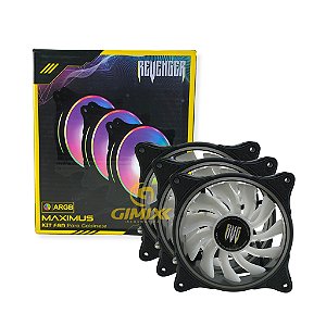 KIT CONTENDO 03 COOLER FAN PARA GABINETE DESKTOP GAMER G-VR346K
