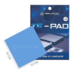THERMAL PAD ALTO DESEMPENHO TS PAD 2,0MM 100X100 - IMPLASTEC