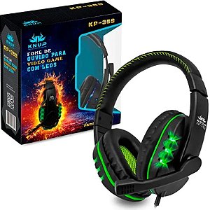 FONE DE OUVIDO HEADSET GAMER P2 DE 3.5MM - KP-359