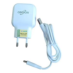 CARREGADOR DE TOMADA SMART CHARGER 2 SAIDAS USB CABO USB TIPO C - OR-IC035/C