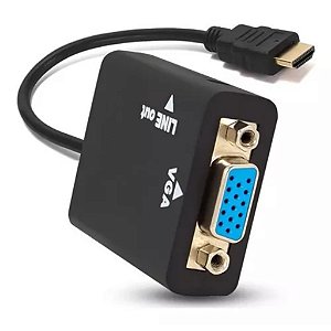 ADAPTADOR DE VIDEO VGA X SAIDA HDMI AUDIO INTEGRADO KNUP KP-5032