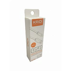 CABO USB PARA LIGTHNING KAIDI CARREGAMENTO RÁPIDO 1M KD-39A