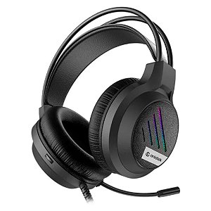 FONE DE OUVIDO HEADSET GAMER COM MICROFONE POR FIO RGB DECORATIVA ON-FN638