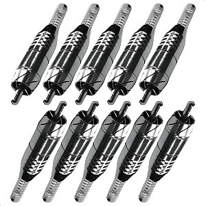 PLUG RCA NIQUEL COM MOLA PGRC0024