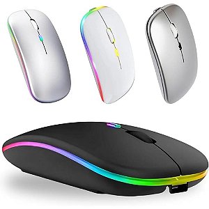 MOUSE DUAL BAND RGB SEM FIO 2.4GHZ RGB RECARREGAVEL 3482