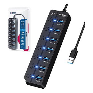 CONECTOR HUB DE EXPANSAO USB 3.0 7 EM 1 EXBOM UH-317S