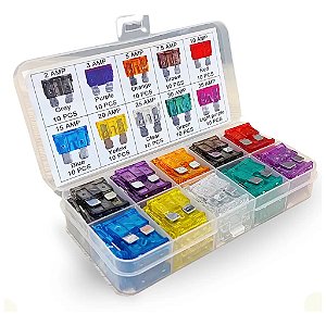 FUSIVEIS AUTOMOTIVOS DE INSERCAO MEDIO ESTOJO CONTENDO 100PCS DE 10 TIPOS TIT-FAM10N100