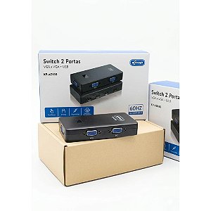 SWITCH 4 PORTAS VGA X VGA + USB KNUP - KP-AD160