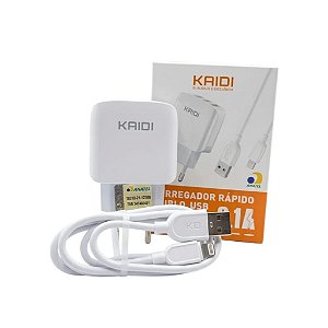 CARREGADOR DE TOMADA, COM 3 SAIDAS USB DC5V, 3.1A I6 1 MT KAIDI KD-557A