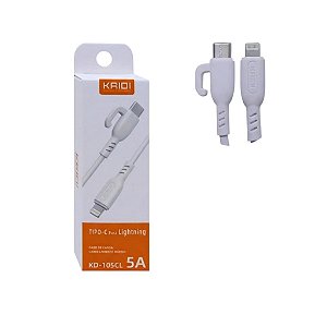 CABO DE DADOS MICRO USB-C PARA LIGHTNING 3A 1 MT KAIDI KD-105CL