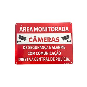 PLACA SINALIZADORA (AREA MONITORADA) SC1256