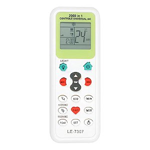 CONTROLE REMOTO PARA AR-CONDICIONADO UNIVERSAL LE-7307