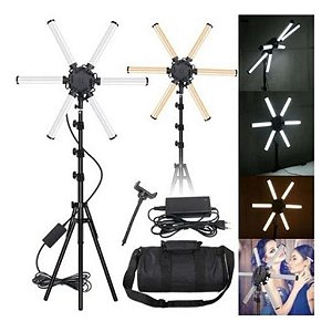 LUMINARIA LED 6 EM 1 54W TENSAO:15V/4A TEMPERATURA DE COR:3000K-6500K-BIVOLT MLG-168