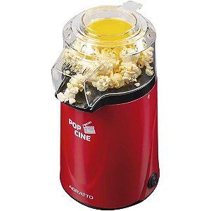 PIPOQUEIRA POP CINE  VERMELHA COM DOSADOR 1200W 220V AGRATTP (IMP) PP-02 3541