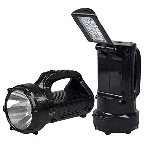 LANTERNA MANUAL DE LED RECARREGAVEL HOLOFOTE PORTATIL BIVOLT 1300MAH DP-770