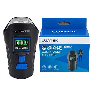 FAROL LANTERNA RECARREGAVEL PARA BICICLETA LUATEK LK-046A